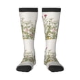 thumbnail image 2 of Picia Women Crew Soft Moisture-wicking Socks Herbs and Wildflowers Pattern Design Cotton Socks, One Size fit All, 2 of 9