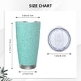 thumbnail image 4 of Bingfone Teal Turquoise Glitter for 20 Oz Stainless Steel Travel Mug Double Wall Water Coffee Cup for Home,Office, Outdoor Works Great for Ice Drinks and Hot Beverage-Straw Three-piece Set, 4 of 8