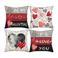 thumbnail image 2 of Apmemiss Valentines Day Throw Pillow Covers Set of 4 Heart Love Pillows Cover 18x18 Inch Pink Red Valentine Decorative Pillowcase Wedding Cushion Cover Gift for Girlfriend Mother Sofa Bed Room Decor, 2 of 6