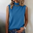 thumbnail image 6 of Mock Neck Sweater for Women Ribbed Solid Color Mock Neck Slim Fit Basic Layering Vest Spring Fall Casual Pullover Sweater, 6 of 8