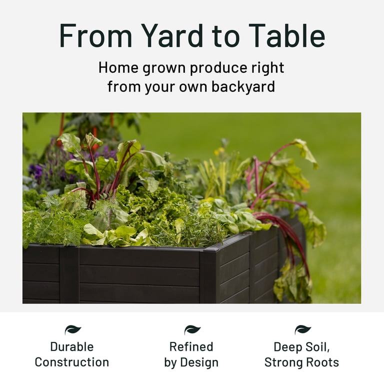TierraVerde, Raised Garden Bed, 48x48 inches, Black - Walmart.com TierraVerde, Raised Garden Bed, 48x48 inches, Black - Walmart.com