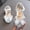 Silver, variant on Tao Kids Girls Dress Shoes Ballet Shoes Sparkling Bow Dance Soft Soled Princess Shoes Flower Wedding Party Bridesmaids Shoes Low Heels Prom Footwear For Toddler KidsSilver28