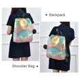 thumbnail image 4 of FORMRS Women's Travel Backpack Purse Anti-Theft Hidden Pockets Casual Shoulder Bag, Retro Blue Rainbow, 4 of 7