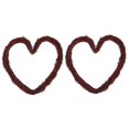 thumbnail image 4 of 2-Pack Heart Shaped Red Rattan Wreaths for Wall Door Mantle Decoration, Romantic Home Decor Pendant Accents, 4 of 8