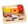 thumbnail image 3 of Juegos de comida de madera para niños Accesorios de cocina Corte de juguetes Juego de imaginación para niños pequeños Rellenos de huevos de, 3 of 8