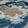 thumbnail image 5 of Loomaknoti Fortune Bethanzi 2' x 7' Gray Floral Indoor/Outdoor Runner Rug, 5 of 7