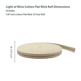 thumbnail image 2 of Light Of Mine 5/8" Inch 100% Cotton Flat Wick 33 Foot Roll for Paraffin Oil or Kerosene Based Lanterns and Oil Lamps with Genuine Red Stitch Superior Quality (5/8"), 2 of 7
