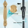 thumbnail image 6 of Pellebant 10 x 6.5 ft Patio Outdoor Umbrella Rectangular Double Top Market Umbrella in Tan, 6 of 11