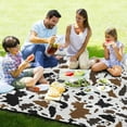thumbnail image 4 of GZHJMY Cow Print Large Picnic & Outdoor Beach Blanket, Waterproof Foldable Sandproof 3-Layer Picnic Mat for Camping,Hiking,Travel,Park,Concerts,78"X 78", 4 of 6