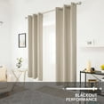 thumbnail image 6 of Deconovo Blackout Curtains Solid Ring Top Room Darkening Window Curtains for Bedroom 42x54 inch Light Beige Set of 2, 6 of 6