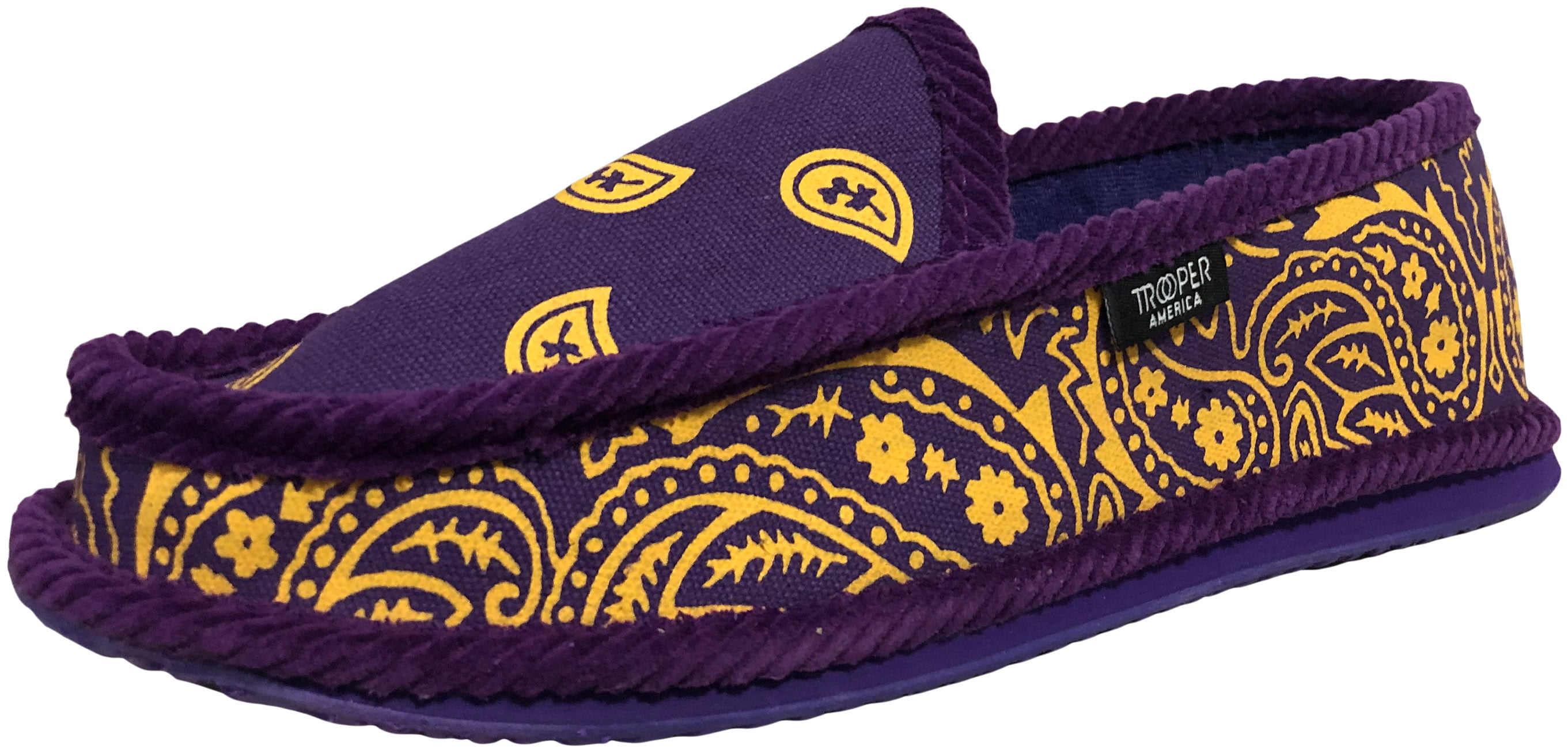 Black and Purple Bandana House Shoes Slippers Trooper Brand New 8 9 10 11 12 13 