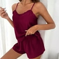 thumbnail image 6 of FAIWAD Womens Pajama Sets Sleeveless Ruffled Camisole and Shorts 2 Piece Nightwear Lounge Set, 6 of 9
