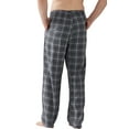 thumbnail image 3 of Onimisc Mens Pajama Pants Flannel Plaid Cotton Sleep Lounge Pants Warm Sleepwear Pants PJ Bottoms with Pockets and Button Fly, 1 Pack, 3 of 6
