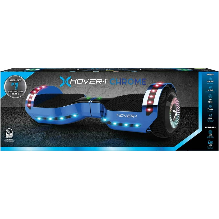 Free Shipping! Hover-1 Chrome 2.0 Hoverboard, LED Lights