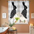 thumbnail image 4 of Easter Rabbit Swag Kitchen Curtain Valances, Bunny Welcome Rod Pocket Curtains Window Treatment Decor Valances for Bedroom Bathroom, 2 Panels 36 x 63 Inch, 4 of 9