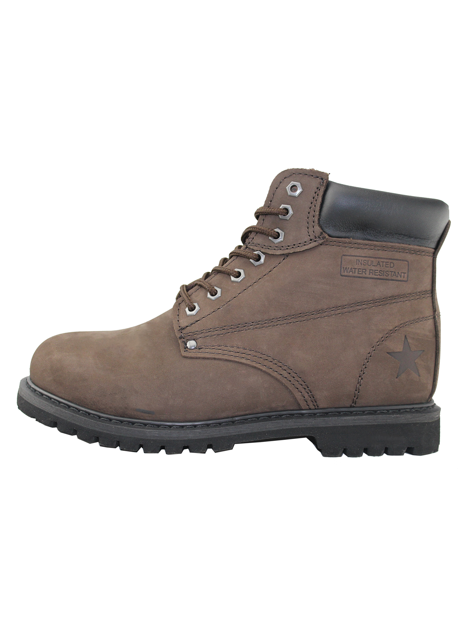 Mens Casual Work Shoes Fashion Nubuck Leather Lace-Up Ankle Work Boots - image 4 of 7