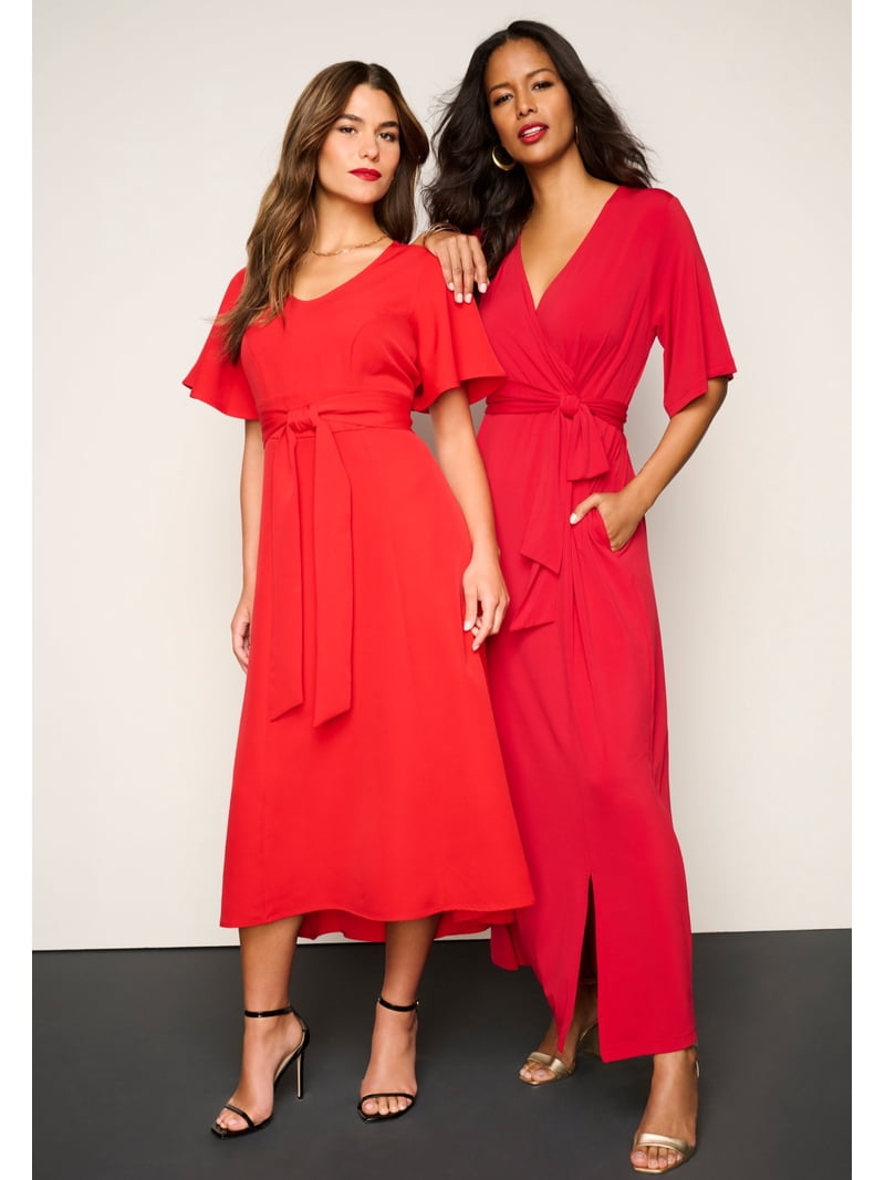 flutter sleeve flare dress Flutter Sleeve Autumn Lace Fit & Flare Dress