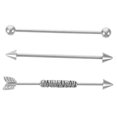 thumbnail image 4 of unbranded 3Ud Pendientes Industrial Barbell De Inoxidable Con De Flecha Para Fiestas Y Uso Diario, 4 of 7