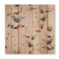 thumbnail image 3 of Designart 'Autumn Pink Leaves with Branch On Pastel Colors' Traditional Print on Natural Pine Wood, 3 of 5