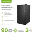 thumbnail image 3 of Frigobar Avera FB02D 3.2 Pies 90 Litros Doble Puerta Congelador, 3 of 9