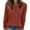 Brick Red, variant on SNKSDGM Easter Shirt Womens Tops Trendy Xs Women's Solid Color Long Sleeve Round Neck Loose Fit Casual Top Womens Short Sleeve Tops
