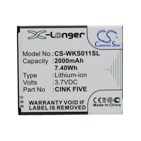 2000mAh STAIRWAY CINK FIVE Battery for Wiko N350 Stairway Cink Five Darknight N300