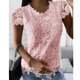 thumbnail image 1 of Ropa de moda elegante de encaje para mujer, ropa de calle informal, camisetas sólidas para mujer, camiseta Y2k, Tops Vintage, 1 of 4