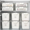 Refrigerator Boxes Storage Buckets with Lids Airtight Kitchen