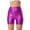 Purple, variant on MAIHAN-Women's Gold Print High Waist Leggings - High Waisted Metallic Shorts for Women - Shiny Silver Party Shorts, Stretchy Rave Bottoms for Dance Festival(Gold,L)