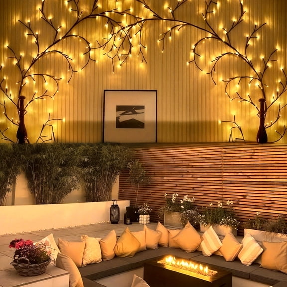 Enchanted Willow Vine Lights - 5.9ft USB-Powered, Bendable Branch Tree with 96 Warm White LEDs for Indoor & Outdoor Decor, Perfect for Bedroom, Porch, Garden, and Party, Christmas Decor