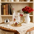 thumbnail image 4 of Enamel Flower Glass Coffee Mug with Spoon Romantic Valentine's Day Gift for Women, 4 of 9