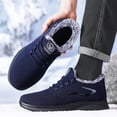 thumbnail image 6 of Domuza Fleece-lined Bowling Shoes for Men Orthopedic Shoes with Arch Support Slip On Wide Width Sneakers Non-Slip Sole Athletic Sneakers Dark Blue 8.5 (EU-42), 6 of 6