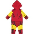 thumbnail image 5 of Marvel Avengers Spider-Verse Spider-Man Venom Iron Man Zip Up Cosplay Coverall Newborn to Little Kid, 5 of 5