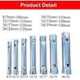 thumbnail image 3 of Llave de tubo de metal métrica para grifo, tuerca trasera de una pieza de 34 a 40 mm, extra larga para válvulas de manguera (1 unidad), 3 of 4