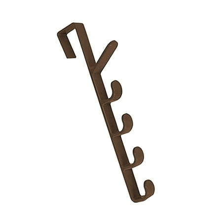

FORYULIK Small Space Storage Over The Door Hook Hanger | 5-Hook Heavy-Duty Organizer Rack for Coats Hats Home