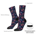 thumbnail image 4 of Vsdgher Flowers And Humming Bird Crew Socks for Men & Women, Breathable Casual Athletic Ankle Socks, 4 of 6