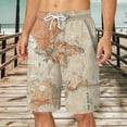 thumbnail image 2 of ZMHEGW Men Swim Trunks Bathing Shorts Print Khaki M, 2 of 4
