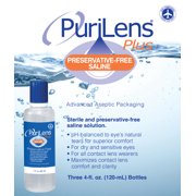 PuriLens Plus Preservative-Free Contact Lens Saline 120ml (4 fl. oz.) 3 Pack