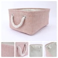 thumbnail image 2 of Unique Bargains Fabric Storage Cube Storage Bin Storage Basket Pink 12*8*6in, 2 of 7