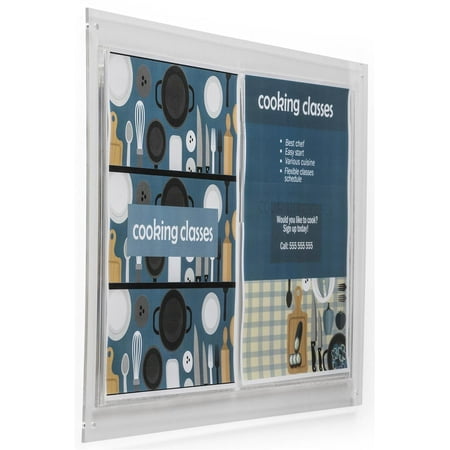 Set Of 10 Clear Acrylic Sign Holders For 2 8 5x11 Graphics Wall Set Of 10 Clear Acrylic Sign Holders For 2 8 5x11 Graphics Wall Mounted Poster Frames Includes Hardware Installation Amzreg8511