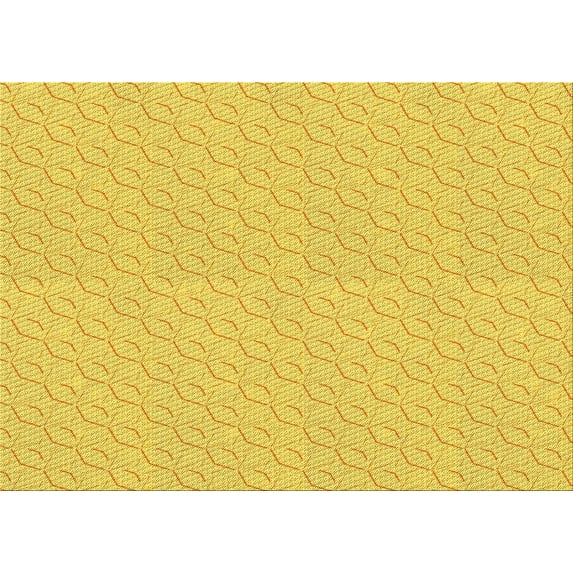 Ahgly Company Machine Washable Indoor Rectangle Transitional Banana Yellow Area Rugs, 5' x 7'