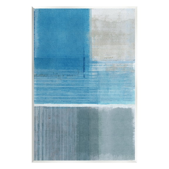 Stupell Industries Grey & Blue Painting Abstract Painting Unframed Art Print Wall Art, 10 x 15