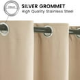 thumbnail image 2 of Eurhowing Outdoor Curtains for Patio Waterproof, 2 Panels Blackout Privacy Curtains with Grommet, 52"x108" Outside Curtains for Gazebo, Porch, Backyard, Beige, 2 of 9