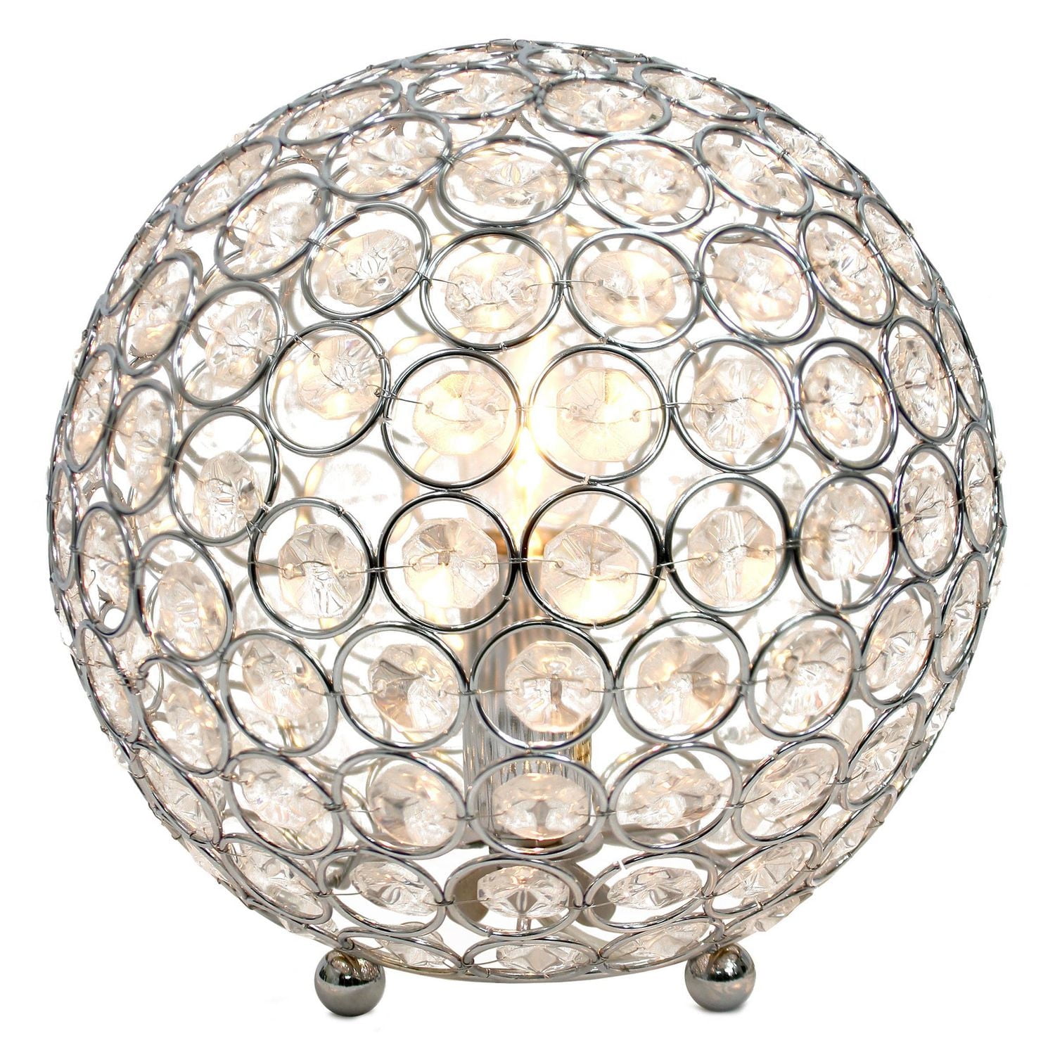 Elegant Designs Crystal Ball Sequin Table Lamp