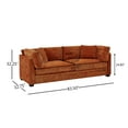 thumbnail image 3 of Christopher Knight Home 83.5" Modern 3-Seater Sofa with Flared Arms and Pillows, Chenille Upholstery, Caramel, 3 of 10