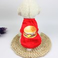 thumbnail image 4 of Flmtop Pet Shirt Cartoon Print Sweat-absorbent Red Color Dog Two-legged T-shirt for Casual Red, 4 of 9