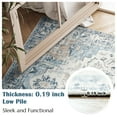 thumbnail image 4 of RUGKING Vintage Runner Rug 2x7 Blue Foldable Medallion Runnner Distressed Non Slip Indoor Thin Rug for Entryway Hallway Kitchen Bedroom, 4 of 8