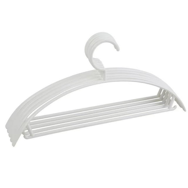 10 perchas antideslizantes semicirculares gruesas para ropa de adultos, para el hogar, la tienda y el dormitorio, color blanco