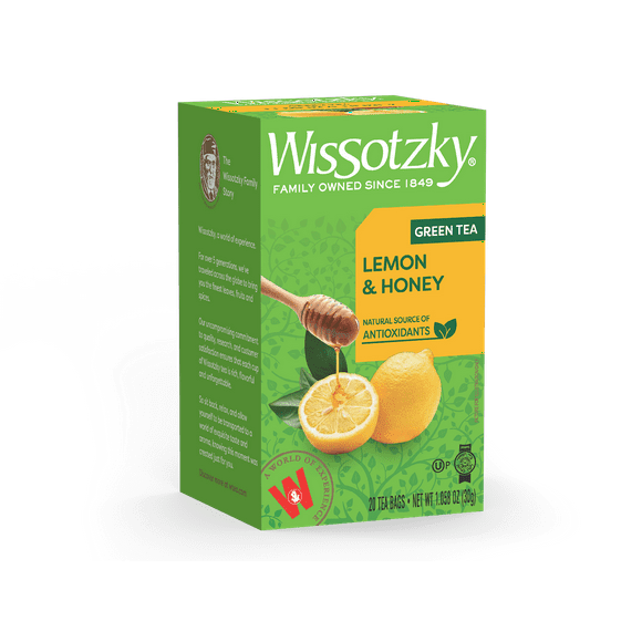 Wissotzky, Green Tea, Lemon &amp; Honey 20pk