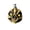 Glod-Skull Shape C, variant on Halloween Seaweed Woven Pumpkin Decoration, Haunted Oval Plastic Ornament for Home Party Fall Harvest, 1 Piece